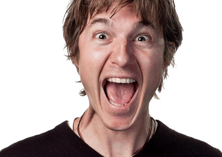 dude totally excited