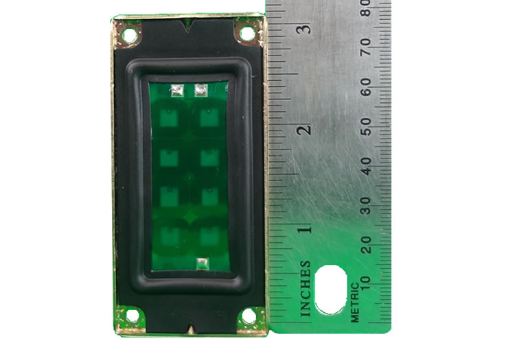 fps model 0204M front view with ruler
